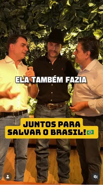 Flávio Bolsonaro grava vídeo com Thiago Boava (PL) e declara apoio à sua pré-candidatura à Câmara Federal